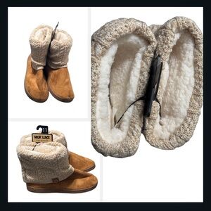 MUK LUKS Women's Cable Knit Bootie Slipper
